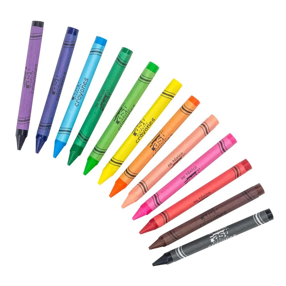 CRAYON DE CERA FAST T112 TRIANGULAR 12 REGULAR