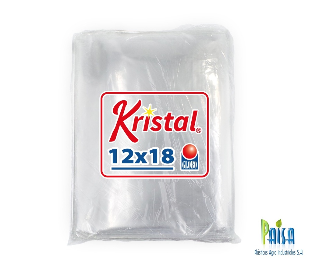 BOLSA DE CRISTAL 12X18 100U