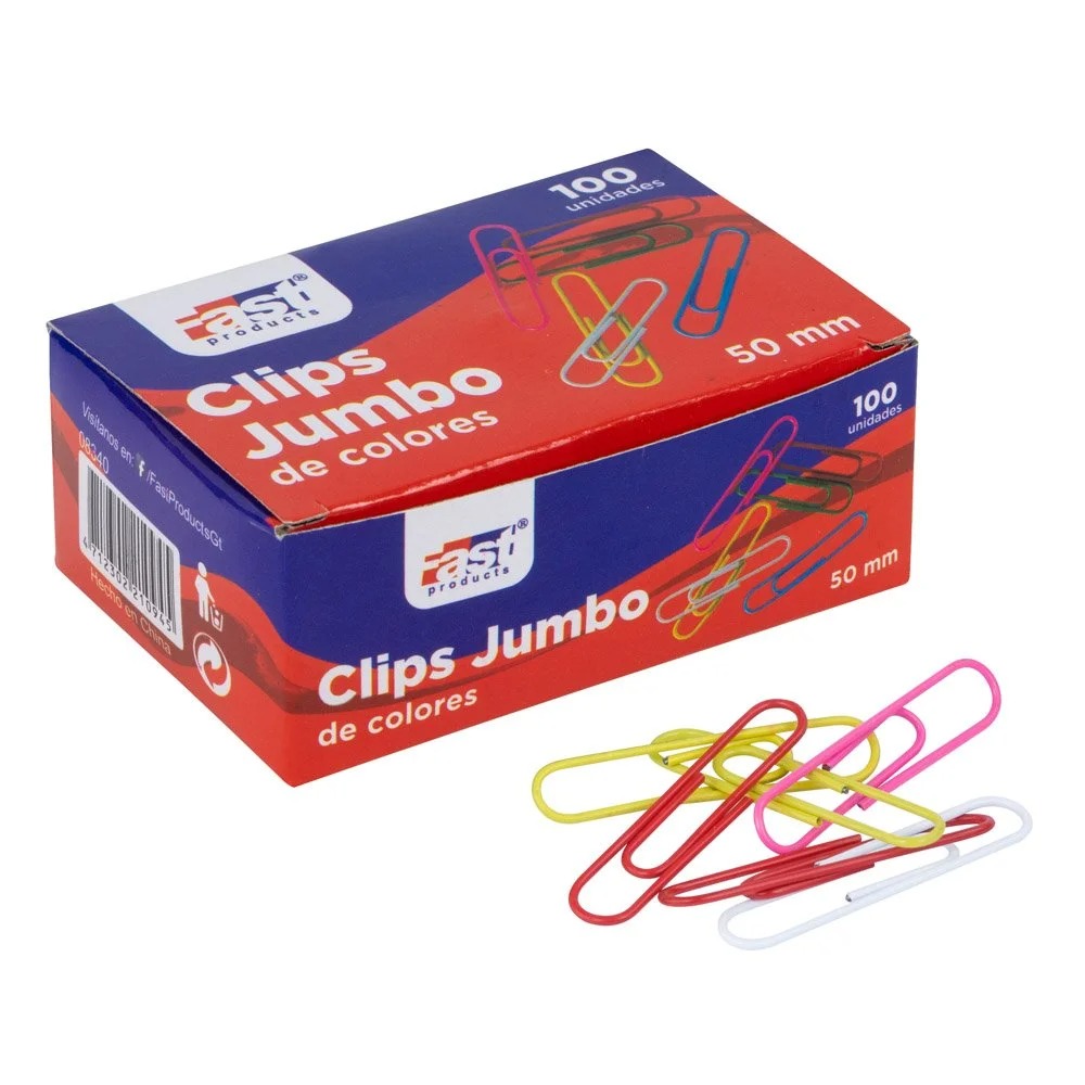 CLIPS STANDARD FAST COLORES CAJA 100U 33MM