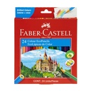 CRAYON DE MADERA FABER CASTELL 120124 24 COLORES LARGO
