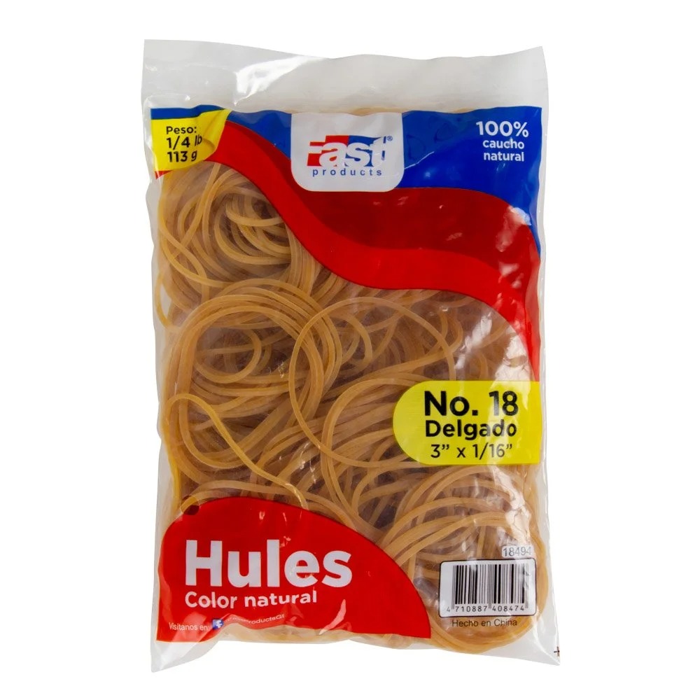 HULES FAST 18 DELGADO 113GR NATURAL 280U APROX