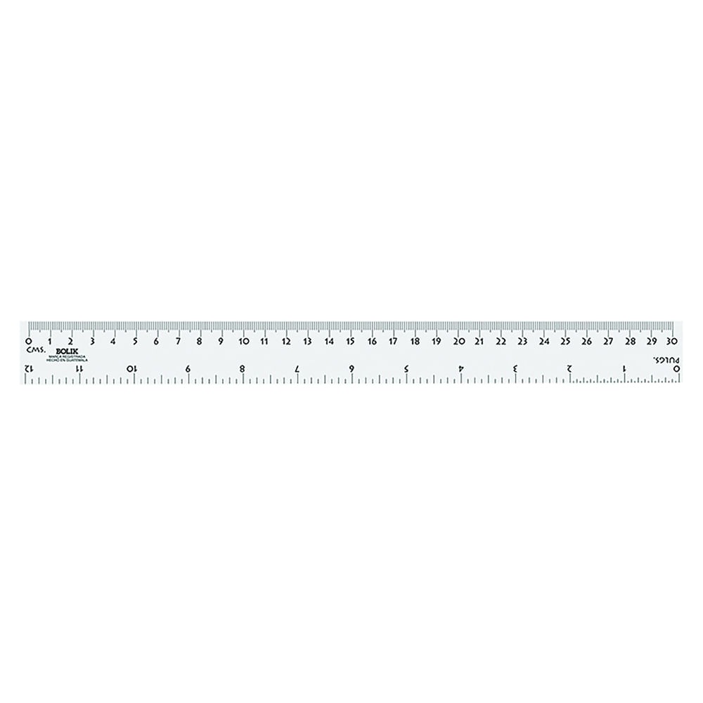 REGLA PLASTICA UTIL DE 30 CENTIMETRO