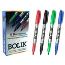 MARCADOR PERMANENTE BOLIK PUNTA FINA